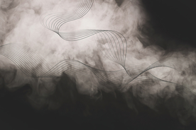 手绘抽象线条云