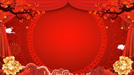红色舞台背景视频 新年视频