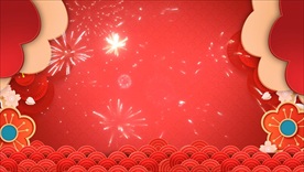 高端大气红色新年视频背景