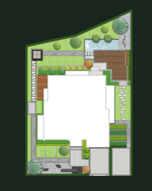 别墅庭院景观设计平面图