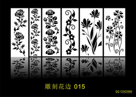 中式镂空花型 底纹边框 雕刻花