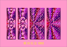 中式镂空花型 底纹边框 雕刻花