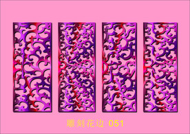 中式镂空花型 底纹边框 雕刻花