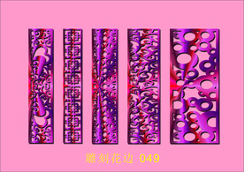 中式镂空花型 底纹边框 雕刻花