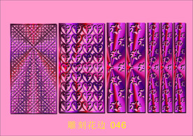 中式镂空花型 底纹边框 雕刻花