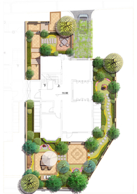 别墅庭院景观设计平面图