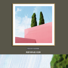 抽象油画装饰画轻奢手绘极简画