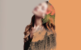 双重曝光艺术人像海报