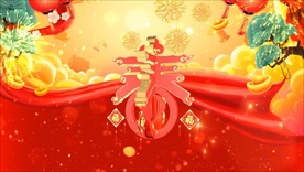 牛年新年背景视频素材