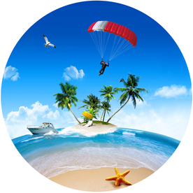 蓝天白云装饰画