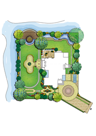 别墅庭院景观设计平面图