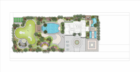 别墅庭院景观设计平面图