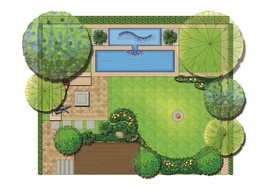 别墅庭院景观设计平面图