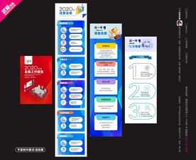 红色工作报告长图