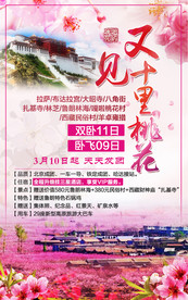 西藏桃花节旅游海报