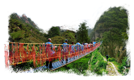 景区吊桥景观设计效果图