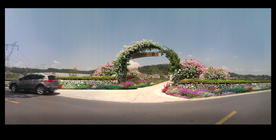 花境入口拱门景观设计效果图