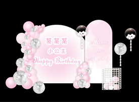 粉色ins公主风粉银色系