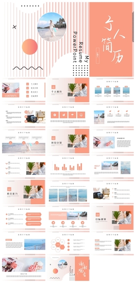 求职学生个人简历PPT素材