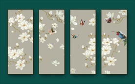 美丽大方中式花鸟挂画