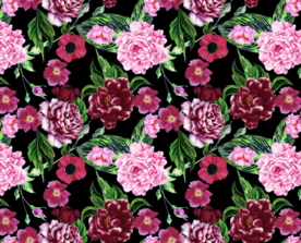 黑底花