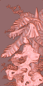 山石花鸟铜雕玄关