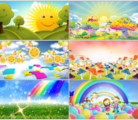 起床啦 幼儿舞蹈 舞美背景视频