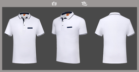 翻领polo短袖T恤样机图片