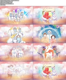 梦然《少年》唯美抗疫插画背景