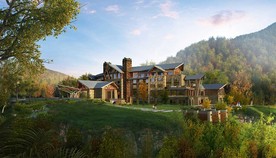 生态酒店宾馆建筑效果图