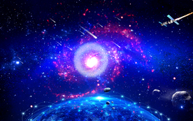 宇宙星空吊顶科幻背景