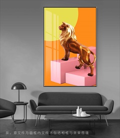 创意狮子装饰画