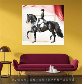 马术酒店装饰画