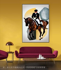 玄关马装饰画
