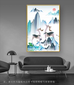美丽鹿挂画