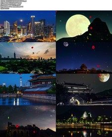 朗诵月光下的中国 背景视频