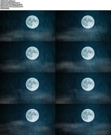 雨中的月亮视频素材