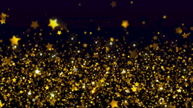 金色五角星粒子上升 视频素材