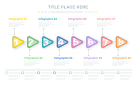 商务PPT八个分项数字信息图表