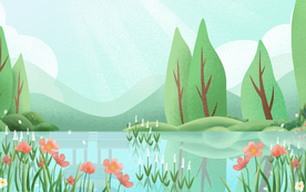 夏季植物风景背景