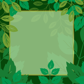 绿色插画装饰树叶背景