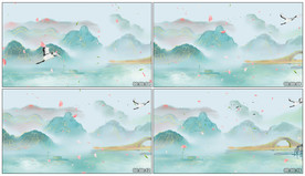 4K古风水墨山水 背景视频素材