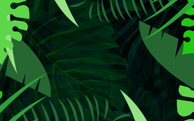 绿色插画装饰背景