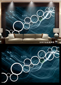 抽象线条背景墙