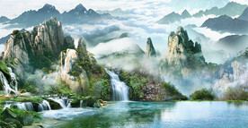 云中山水画 风景画