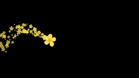 油菜花拖尾粒子特效视频