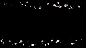 扑克牌遮罩边框前景装饰视频带通