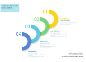 商务PPT四个分项数字信息图表