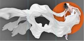 现代北欧风白裙美女装饰画