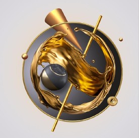 晶瓷现代抽象几何油画玄关装饰画